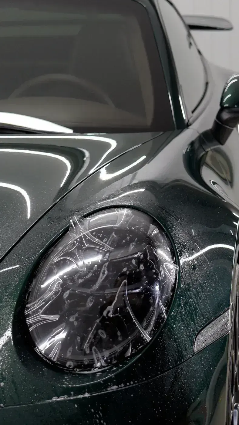 Porsche 911 po detailingu — Zabezpieczenie folią PPF